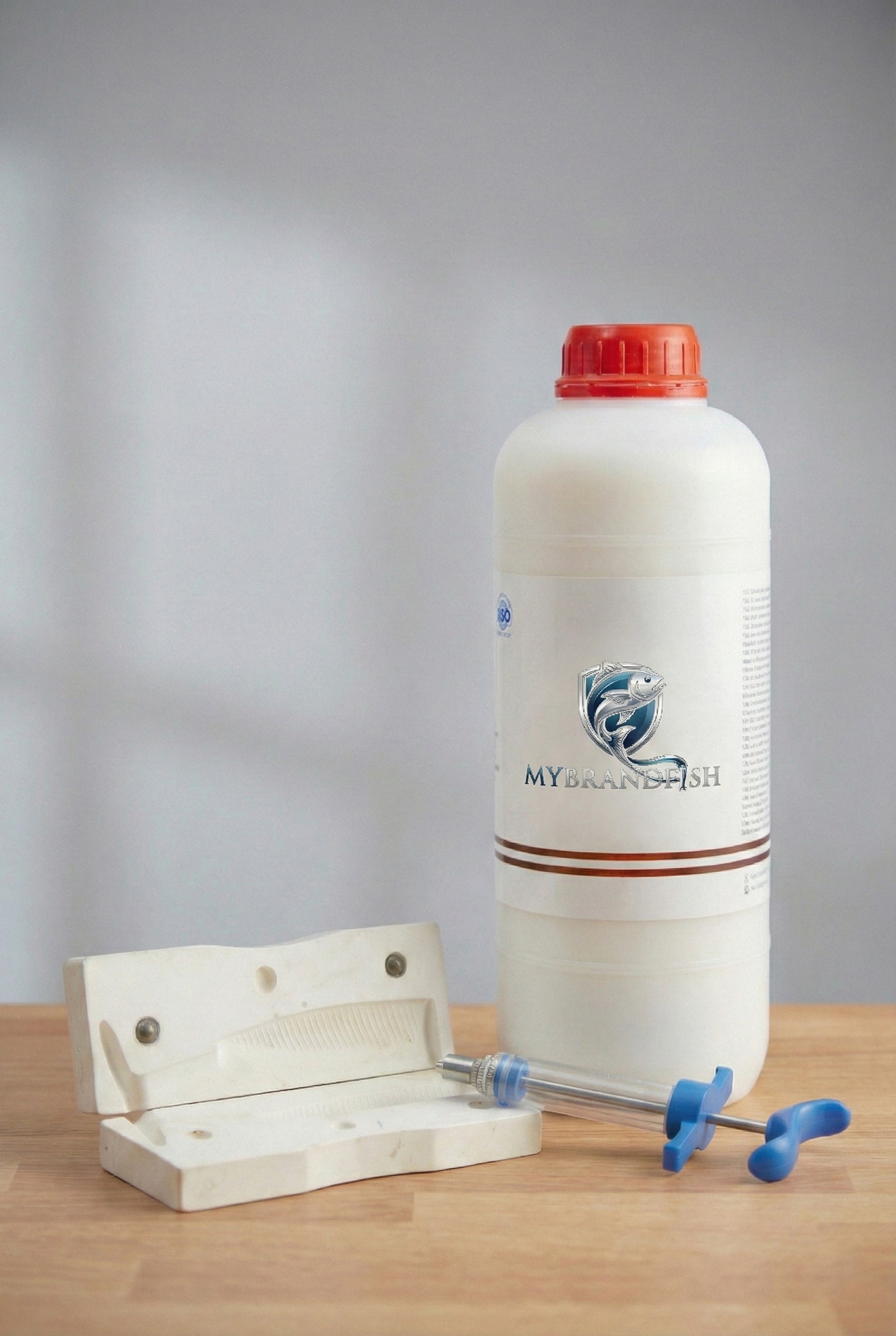 DIY Silikon Sahte Balık Üretim Kiti (Kalıp + Likit + Enjektör)