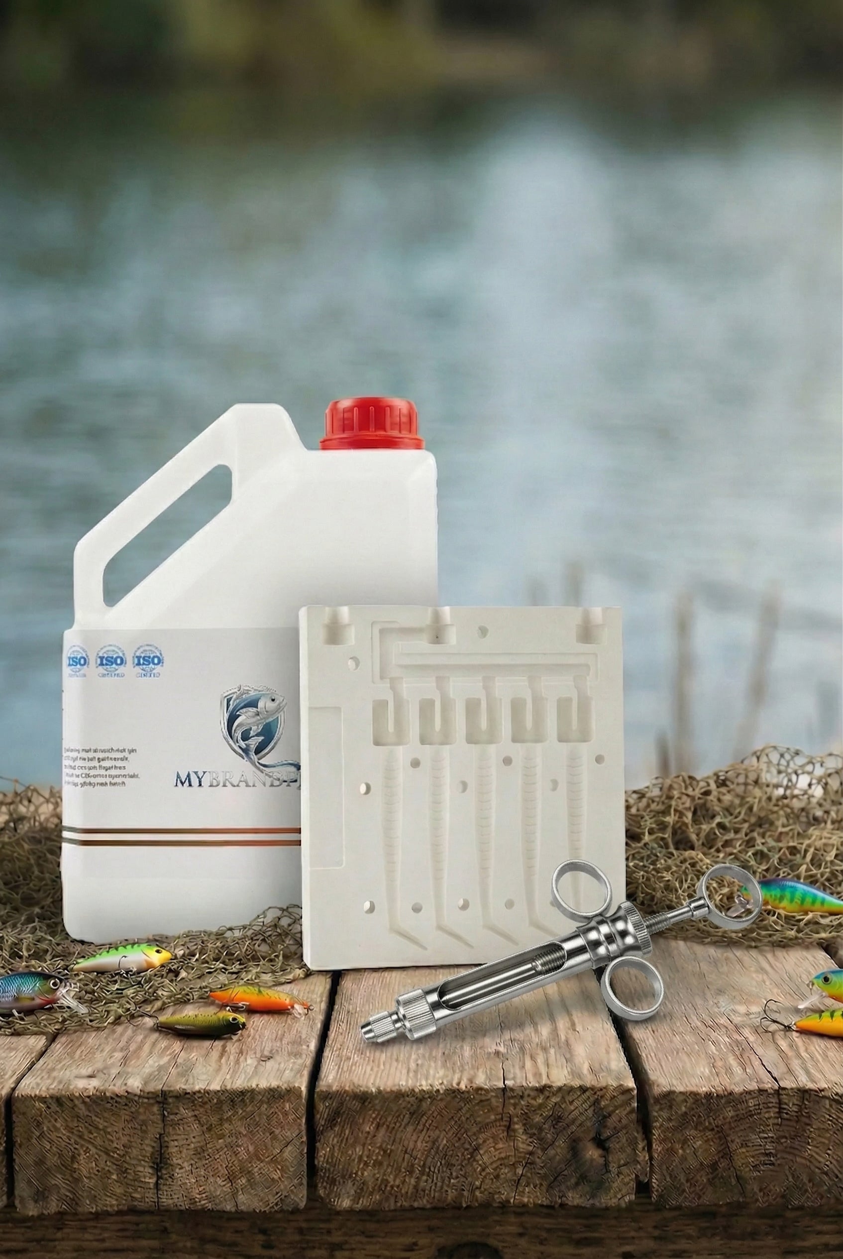 Drop-Shot & Jigging Özel: 5 Gözlü V-Tail Kalıp ve Hammadde Seti