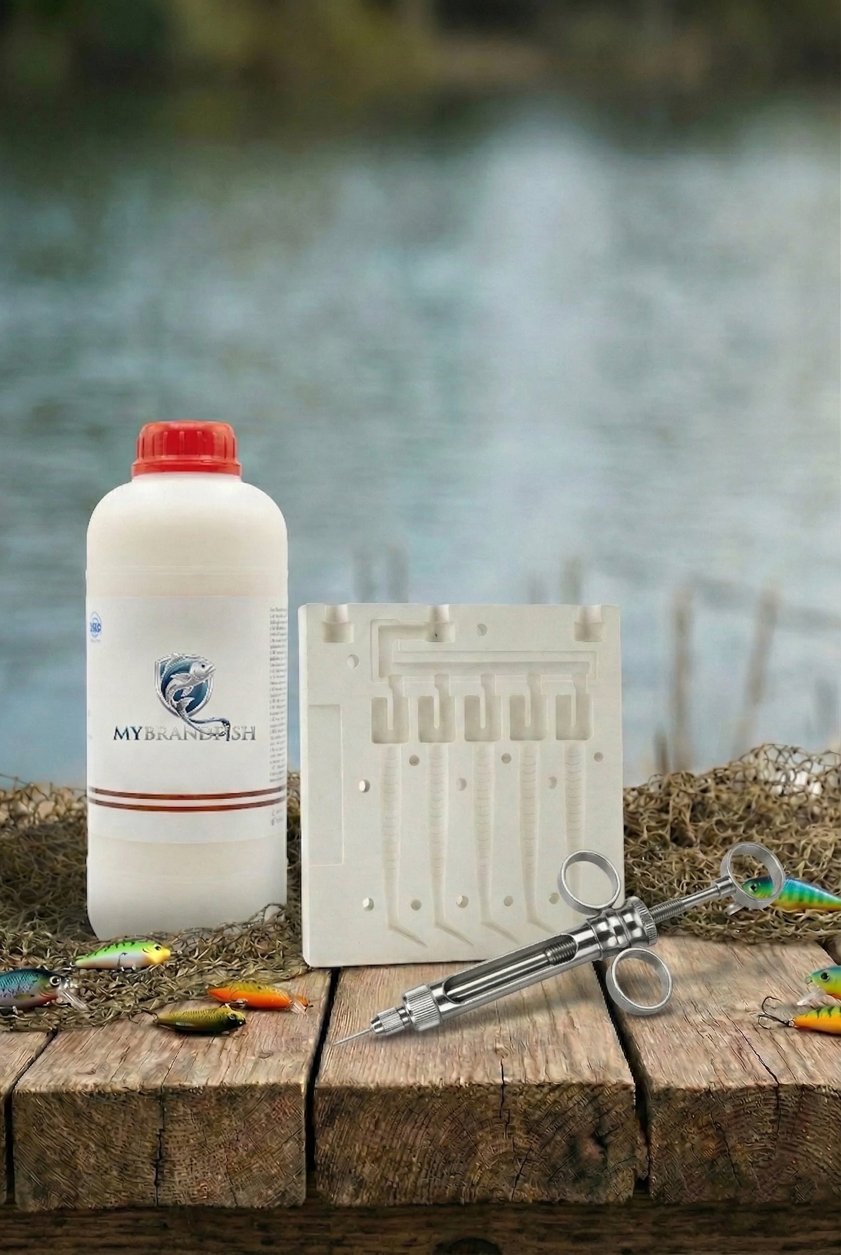 Drop-Shot & Jigging Özel: 5 Gözlü V-Tail Kalıp ve Hammadde Seti