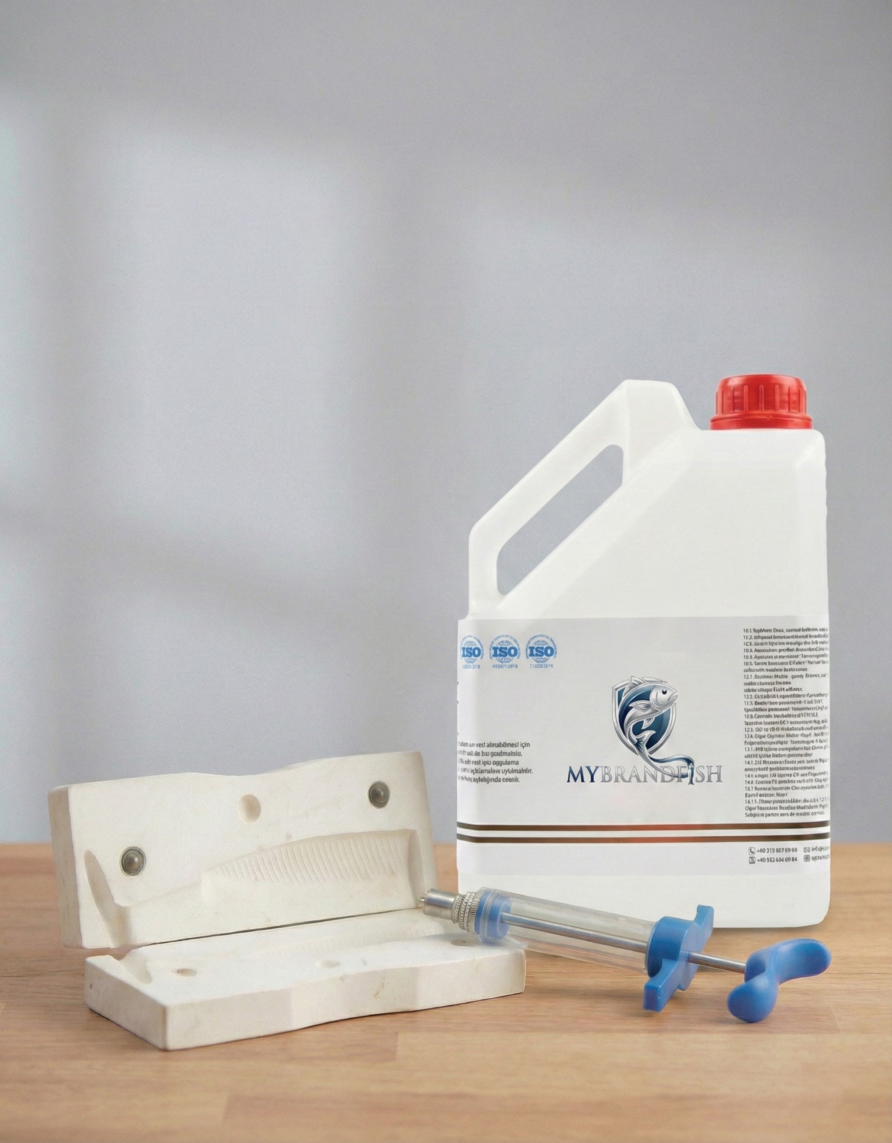 DIY Silikon Sahte Balık Üretim Kiti (Kalıp + Likit + Enjektör)