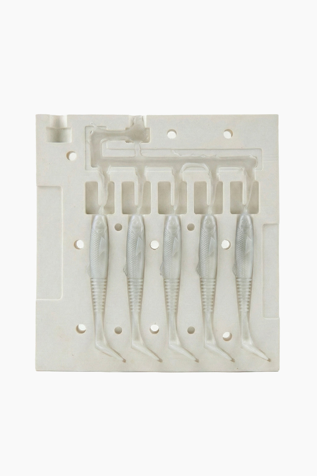 Drop-Shot & Jigging Özel: 5 Gözlü V-Tail Kalıp ve Hammadde Seti