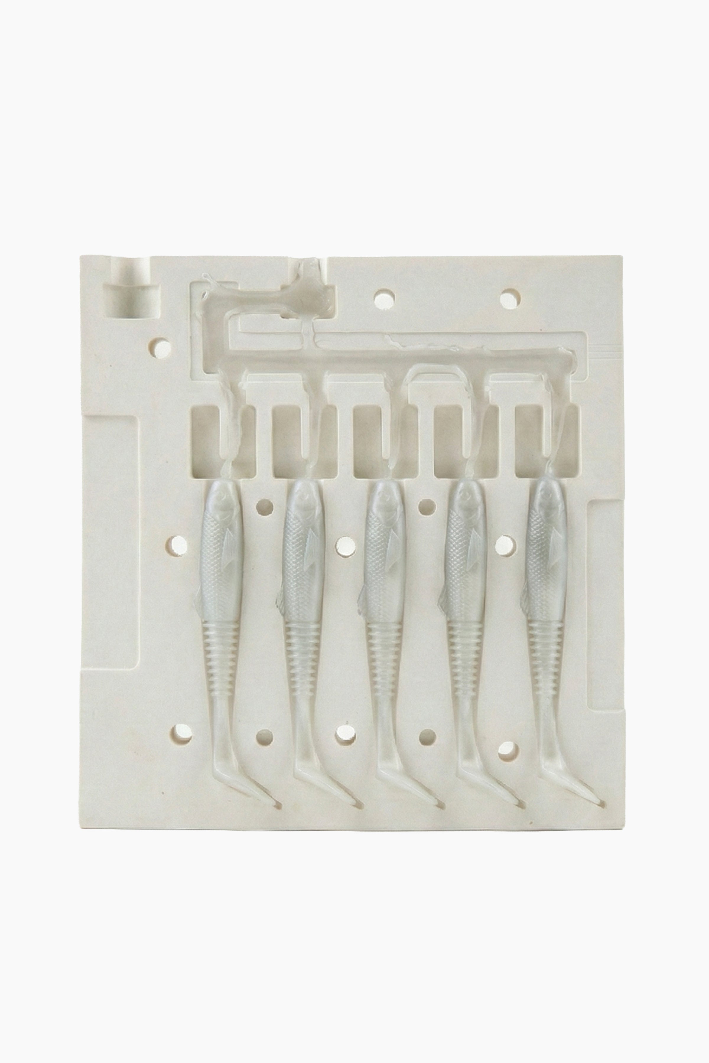 Drop-Shot & Jigging Özel: 5 Gözlü V-Tail Kalıp ve Hammadde Seti